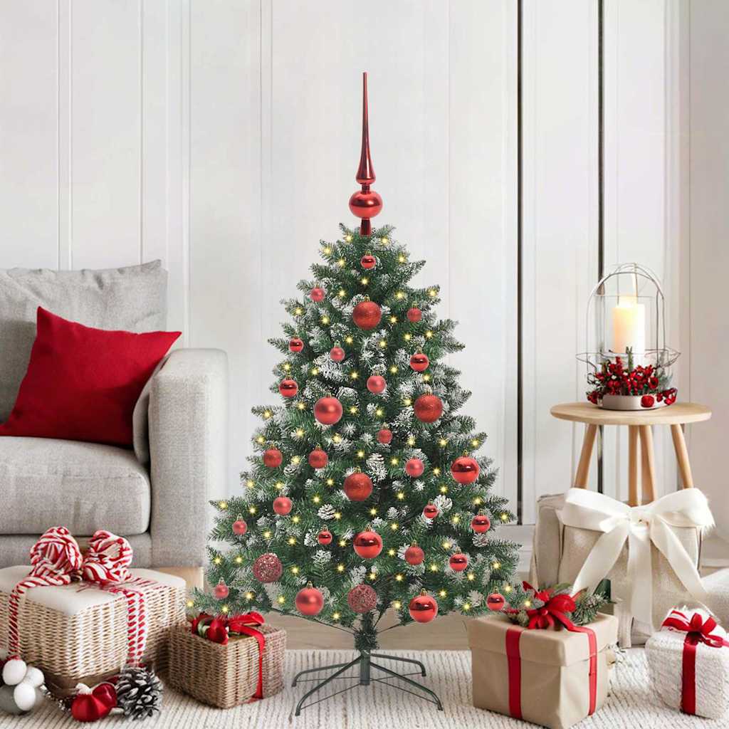 Albero Di Natale Artificiale Con 150 Led Verde 120 cm