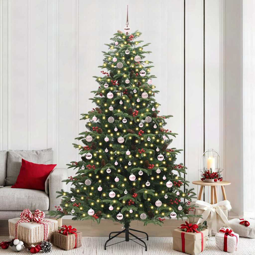 Albero Di Natale Artificiale Con 300 Led Verde 240 cm