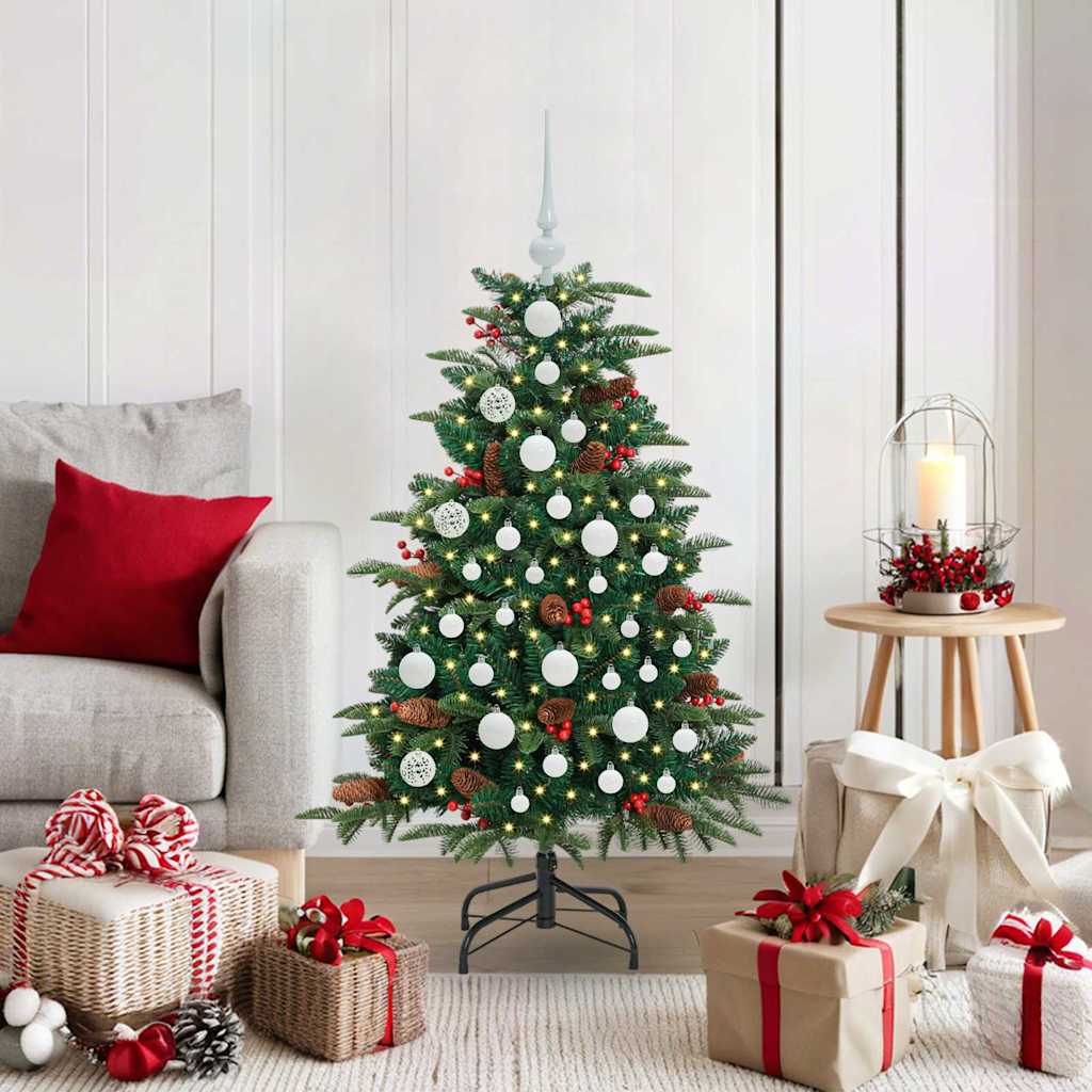 Albero Di Natale Artificiale Con 150 Led Verde 120 cm
