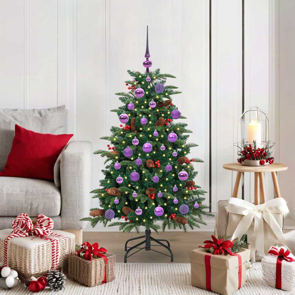Albero Di Natale Artificiale Con 150 Led Verde 120 cm