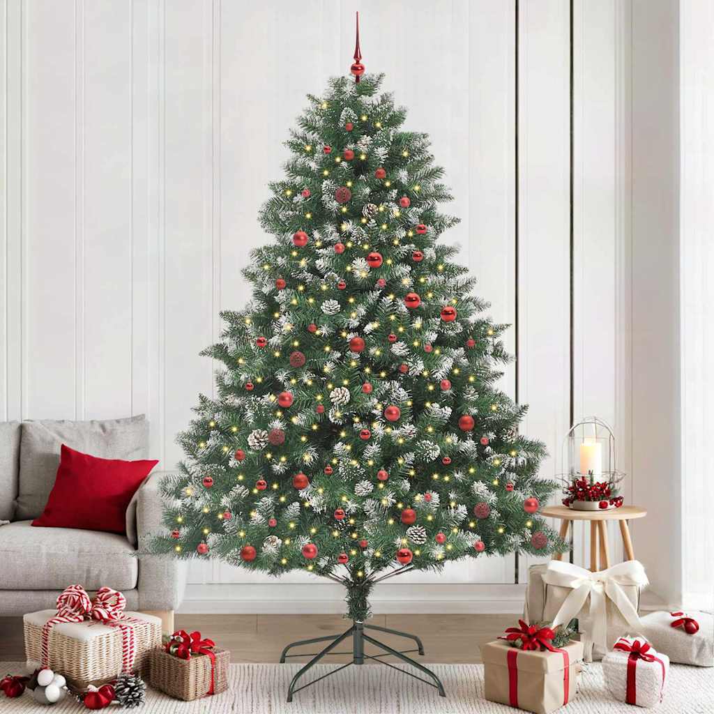 Albero Di Natale Artificiale Con 300 Led Verde 240 cm