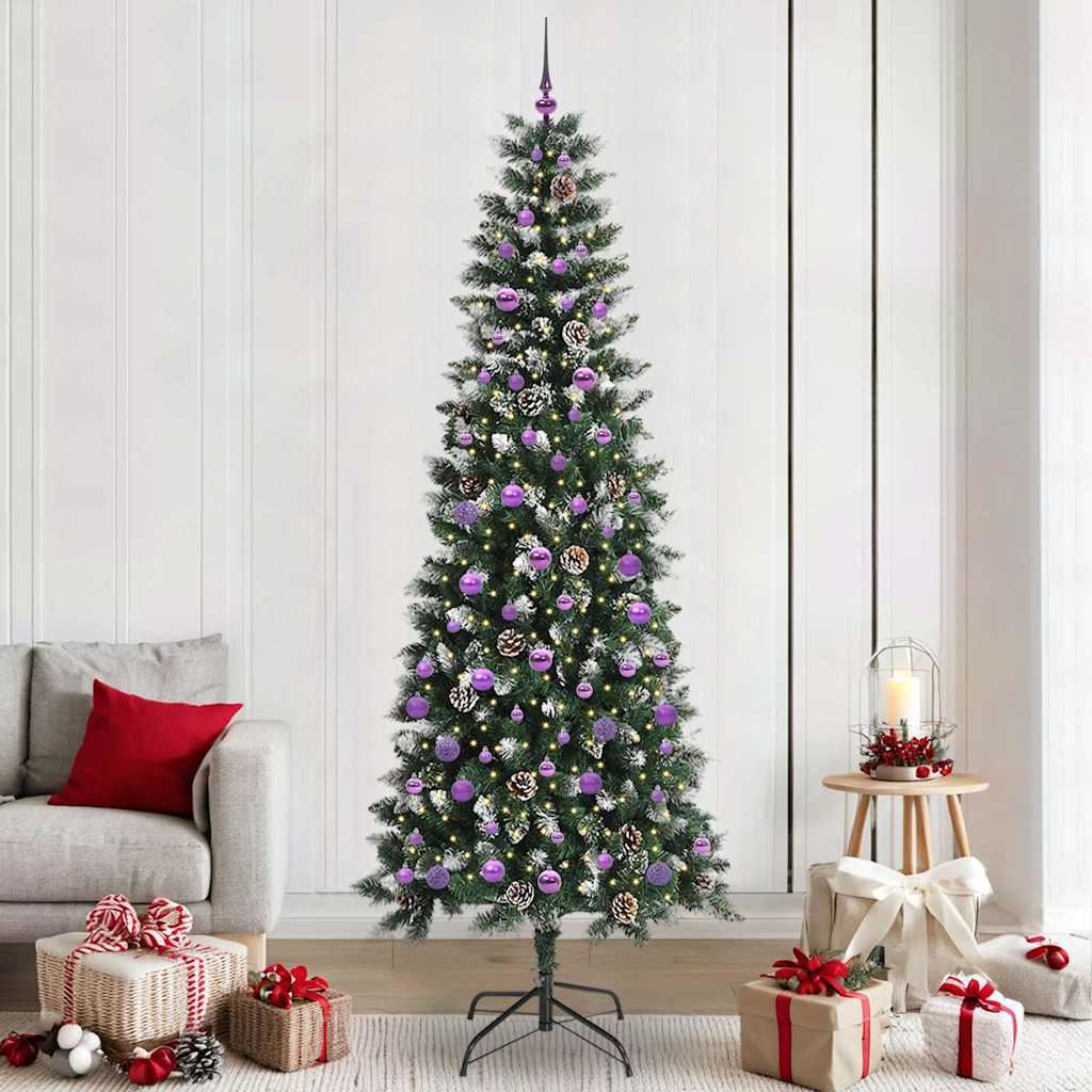 Albero Di Natale Artificiale Con 300 Led Verde 240 cm