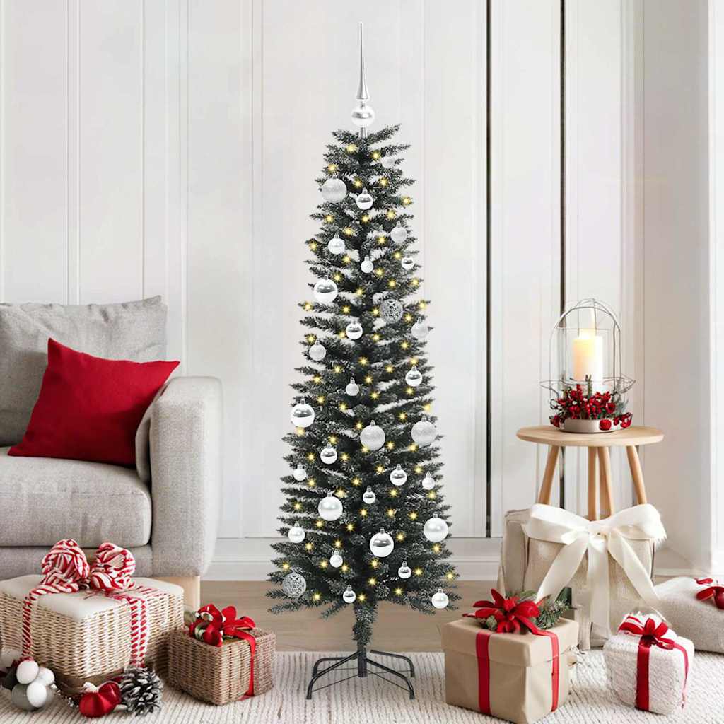 Albero Di Natale Artificiale Con 150 Led Verde 150 cm