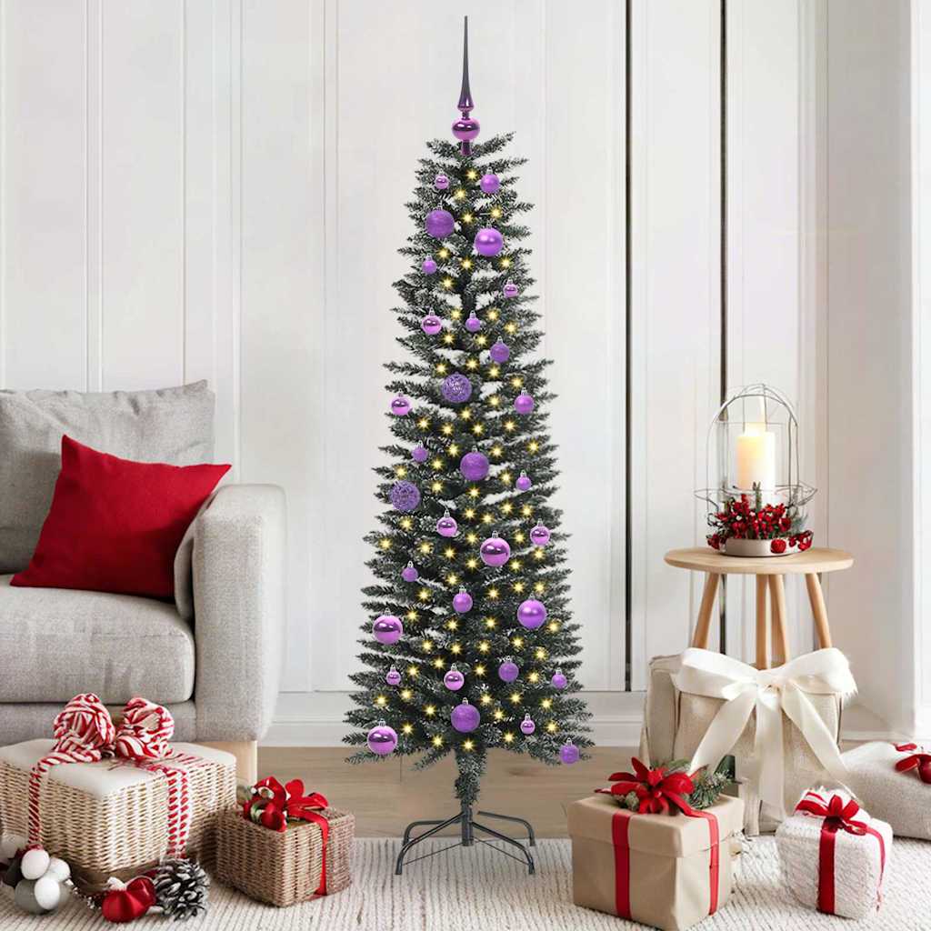 Albero Di Natale Artificiale Con 150 Led Verde 150 cm