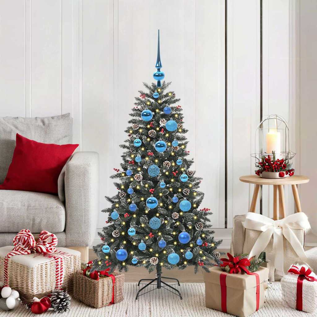 Albero Di Natale Artificiale Con 150 Led Verde 120 cm