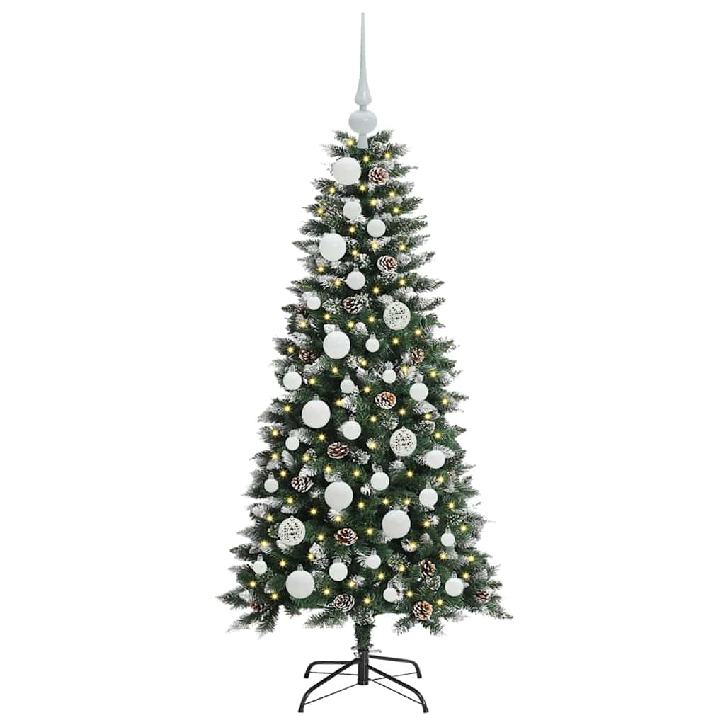 Albero Di Natale Artificiale Con 150 Led Verde 120 cm - Image 3