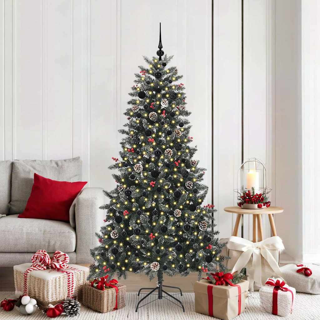Albero Di Natale Artificiale Con 300 Led Verde 180 cm