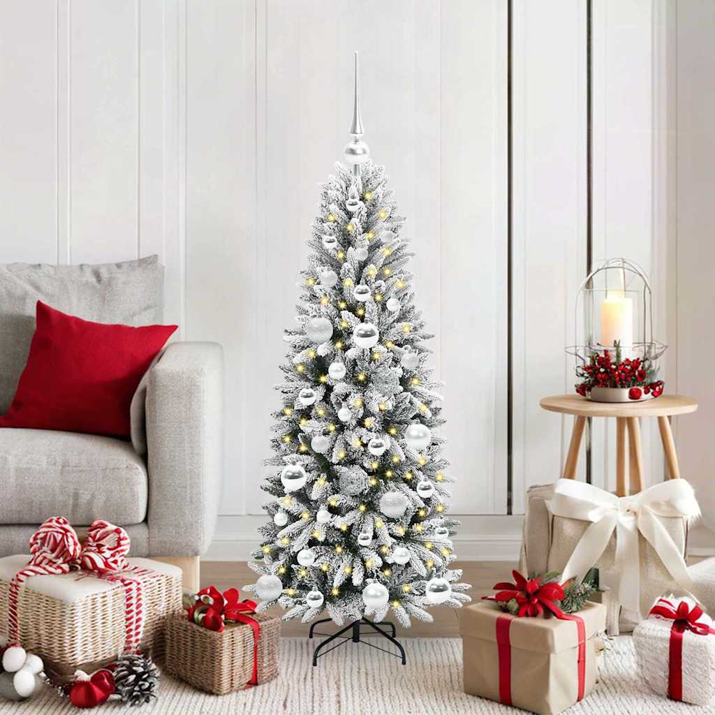 Albero Di Natale Artificiale Con 150 Led Bianco 120 cm