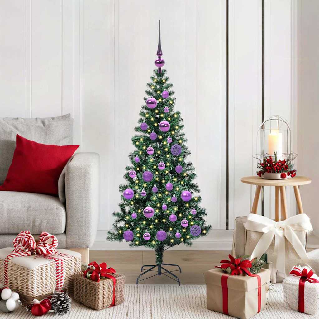 Albero Di Natale Artificiale Con Luci Integrate Verde 120 cm