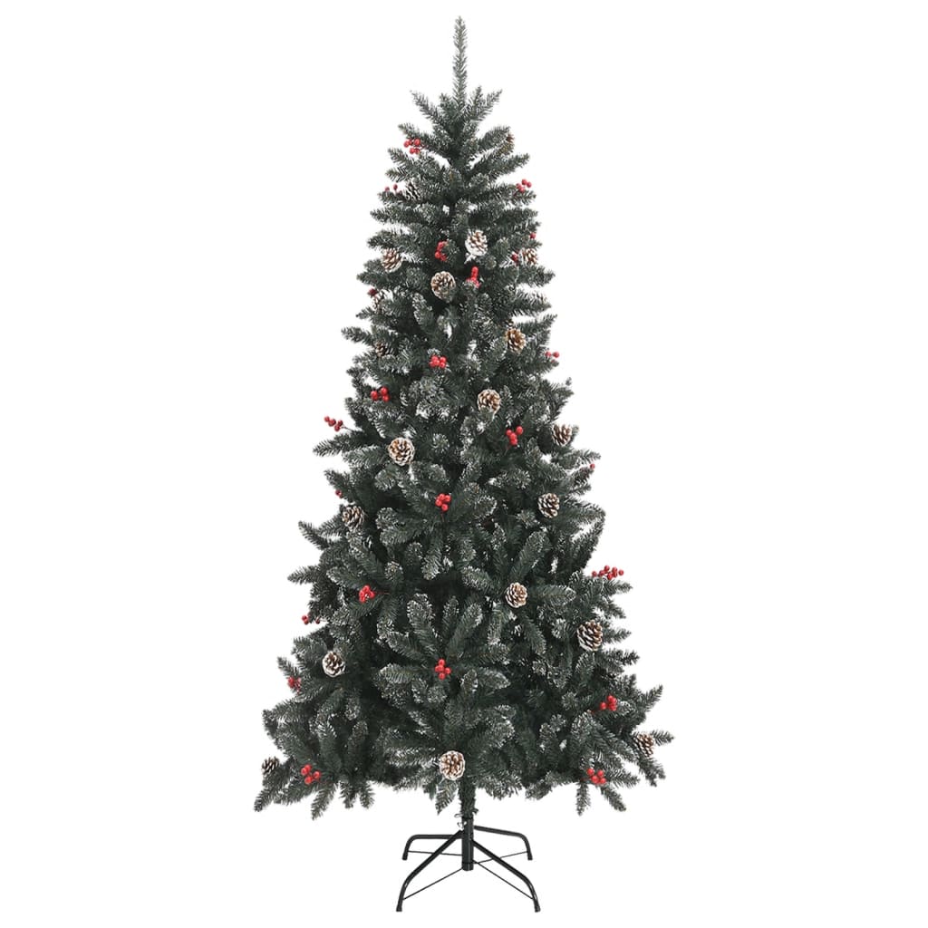 Albero Di Natale Artificiale Con Base Verde 240 Cm Pvc