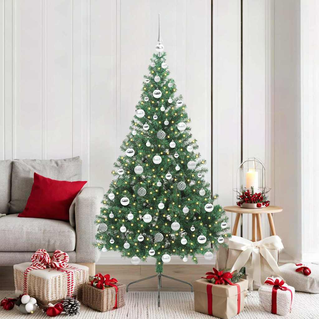 Albero Di Natale Artificiale Con Luci Integrate Verde 180 cm