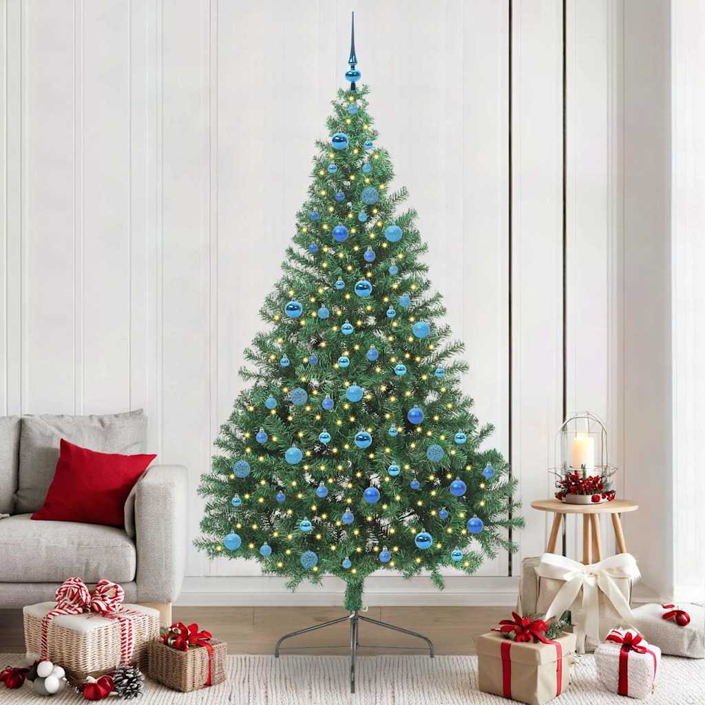Albero Di Natale Artificiale Con Luci Integrate Verde 240 cm