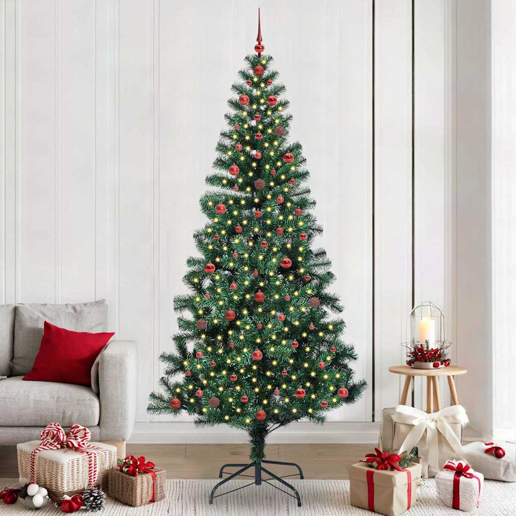 Albero Di Natale Artificiale Con Luci Integrate Verde 240 cm