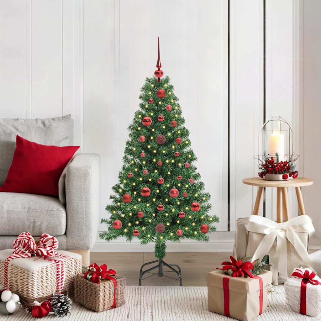 Albero Di Natale Artificiale Con 150 Led Verde 120 cm