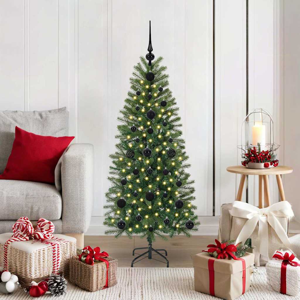 Albero Di Natale Artificiale Con 150 Led Verde 120 Cm Pe E Pvc