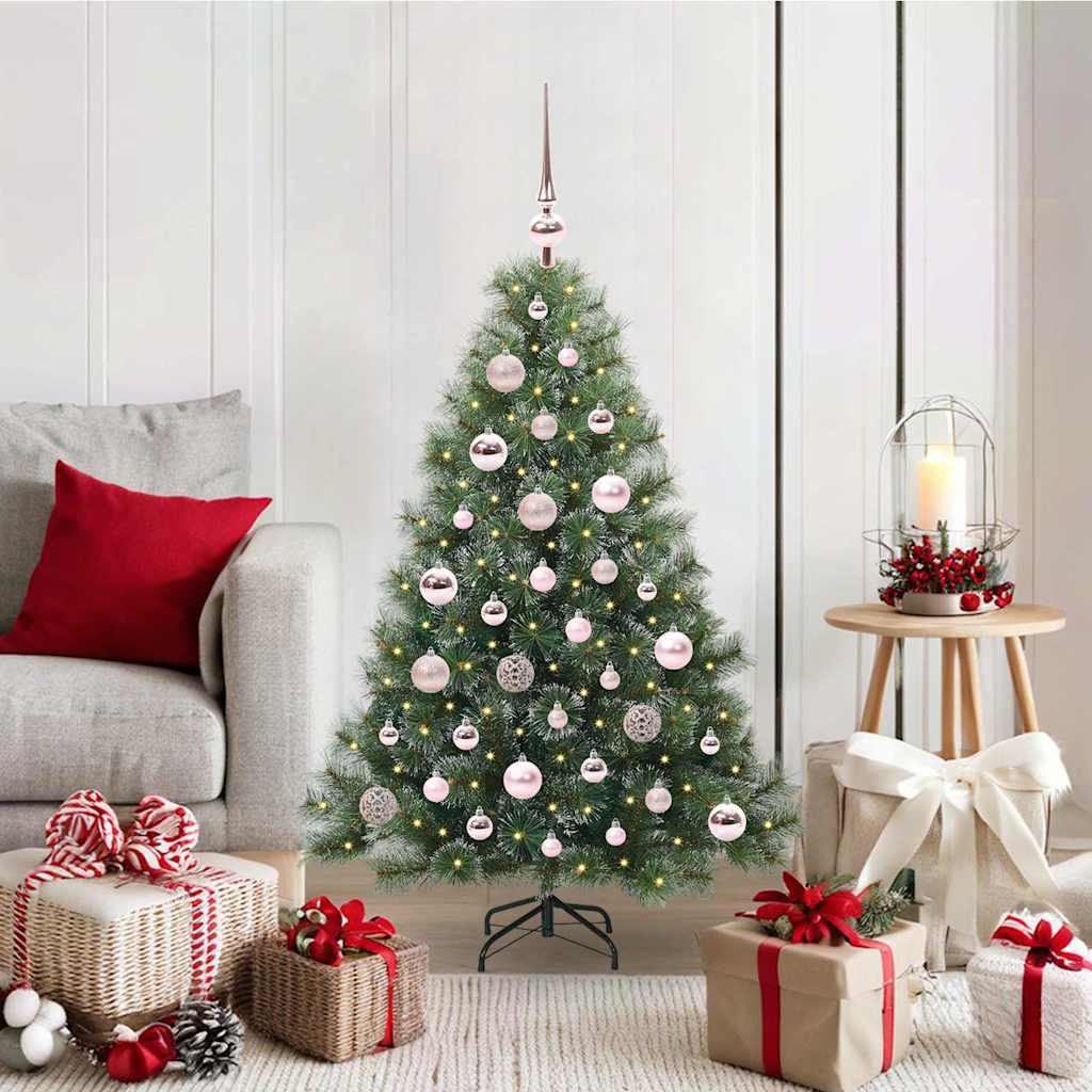 Albero Di Natale Artificiale Con 150 Led Verde 120 Cm Pe E Pvc