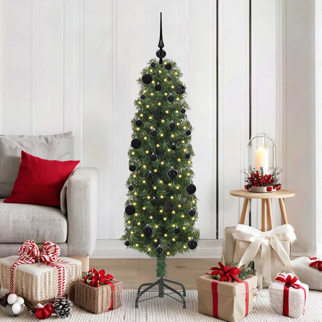 Albero Di Natale Artificiale Con 150 Led Verde 150 cm
