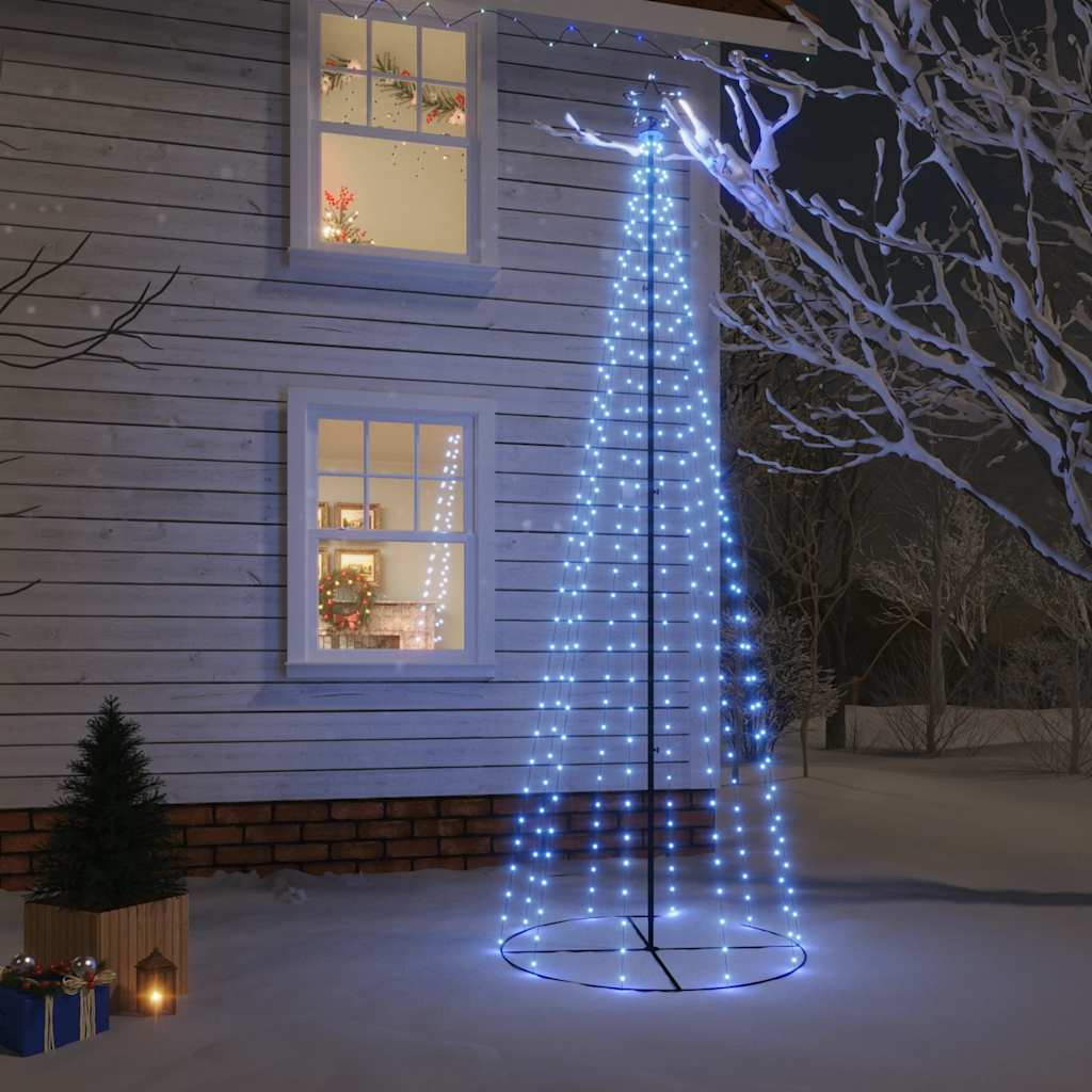 Albero Di Natale A Cono Blu 310 Led 100x300 cm