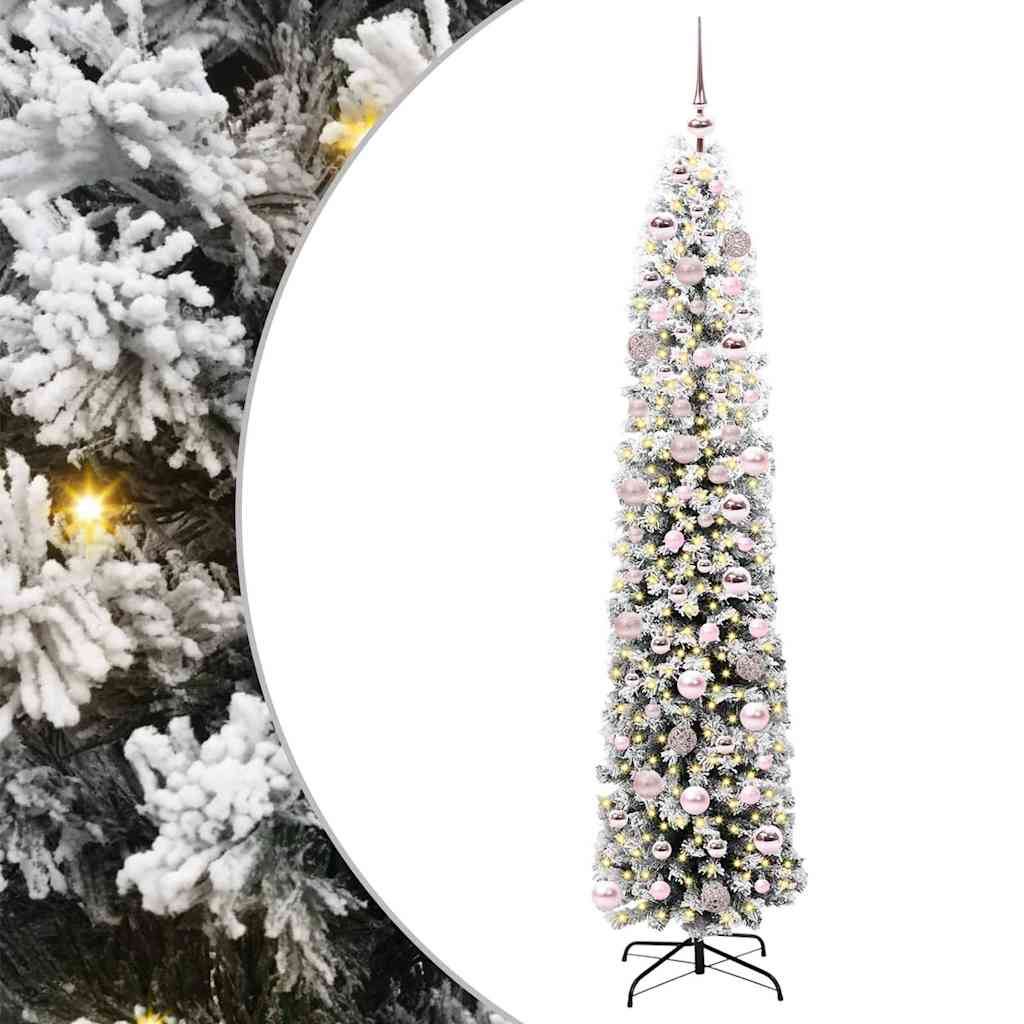 Albero Di Natale Artificiale Con 300 Led Verde 180 cm