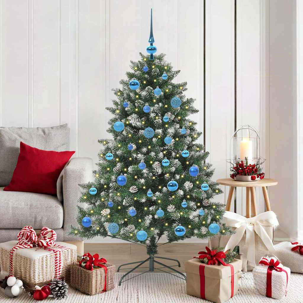 Albero Di Natale Artificiale Con 150 Led Verde 150 cm
