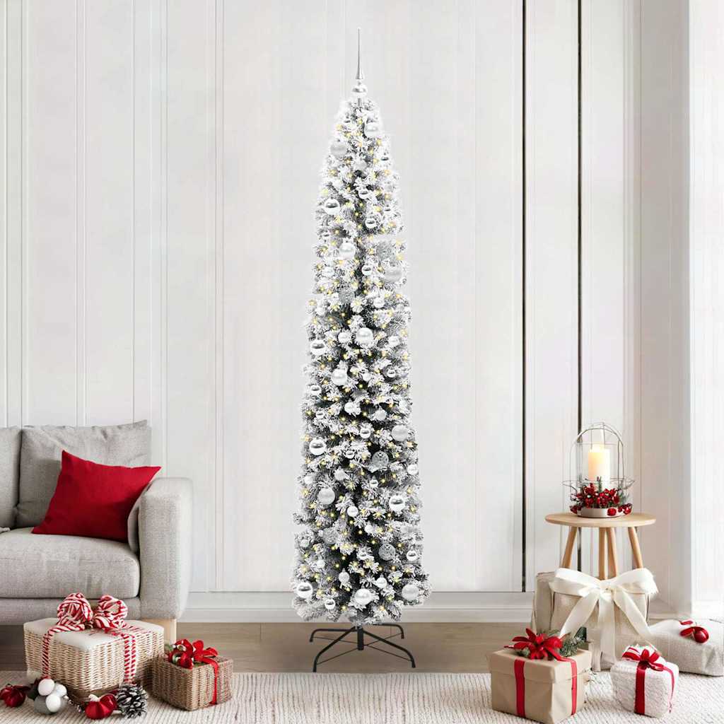 Albero Di Natale Artificiale Con 300 Led Verde 210 cm