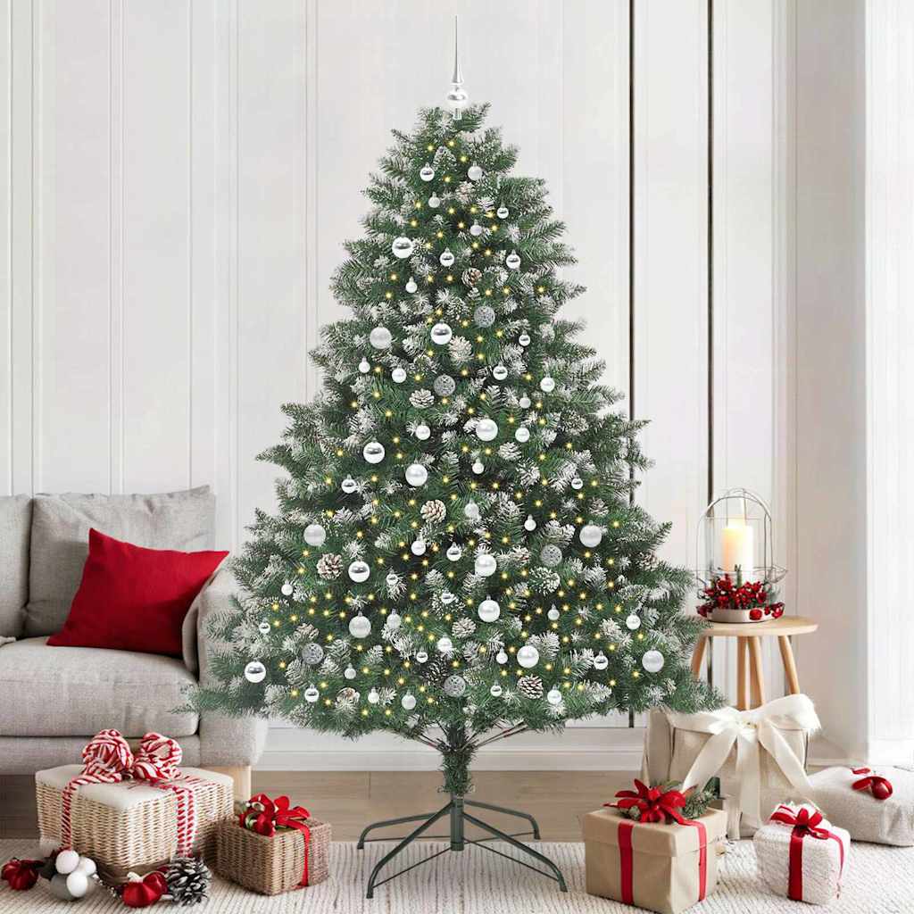 Albero Di Natale Artificiale Con 300 Led Verde 210 cm
