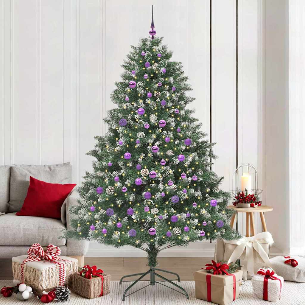 Albero Di Natale Artificiale Con 300 Led Verde 210 cm