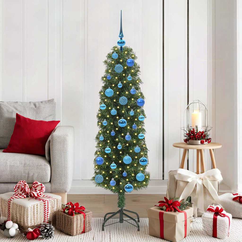 Albero Di Natale Artificiale Con 150 Led Verde 150 cm
