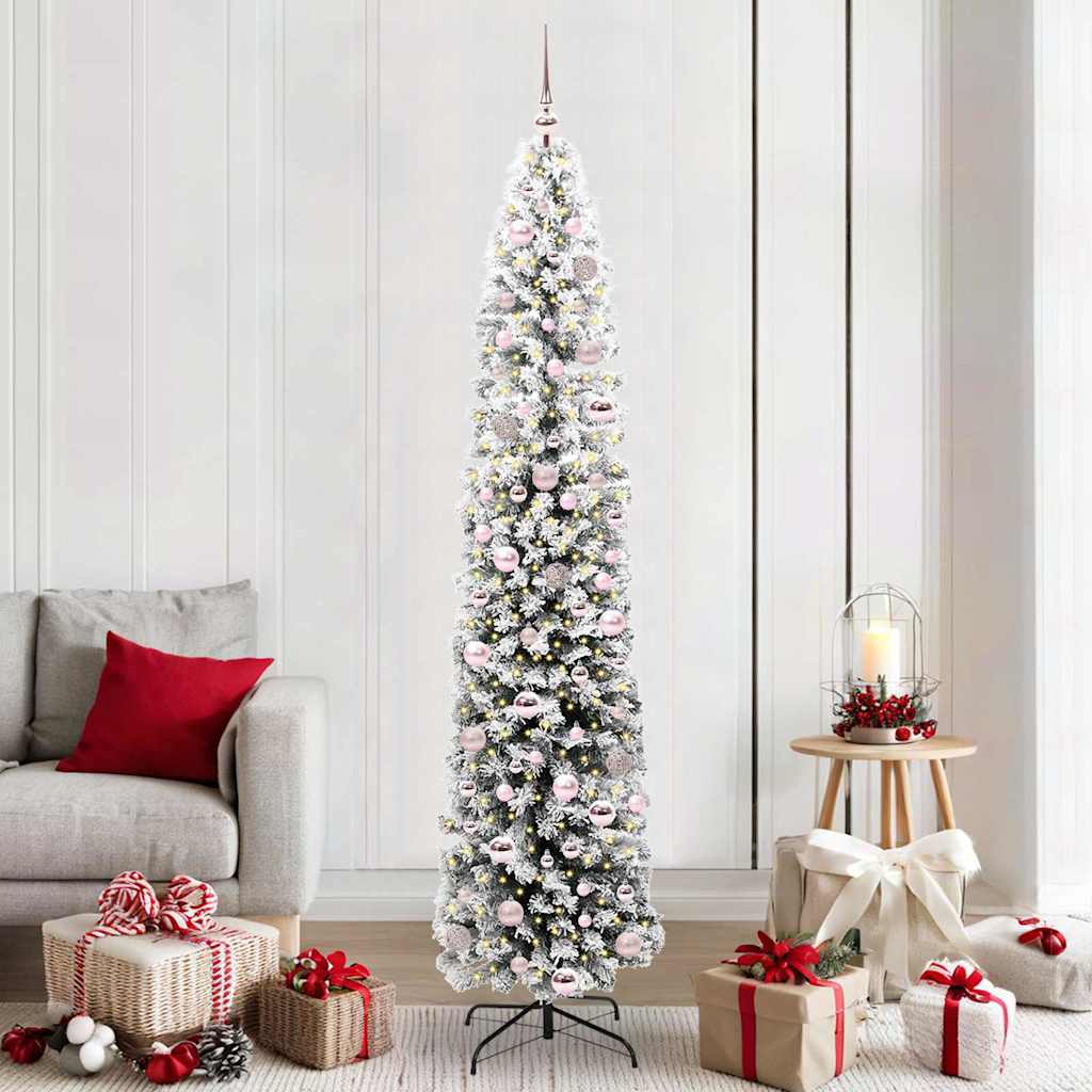 Albero Di Natale Artificiale Con 300 Led Verde 210 cm