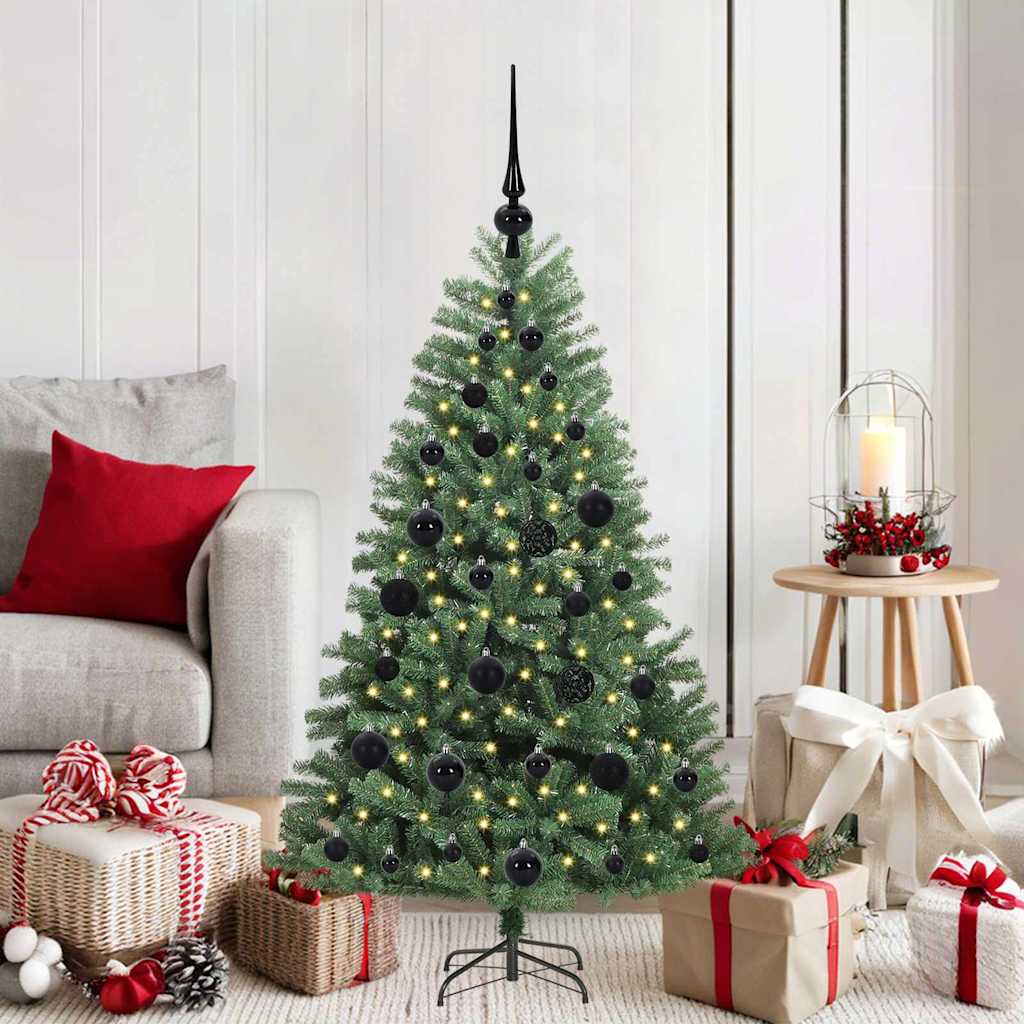 Albero Di Natale Artificiale Con Rami Pieghevoli Verde 120 cm