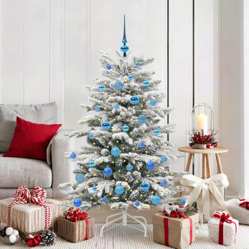 Albero Di Natale Artificiale Con Rami Pieghevoli Bianco 150 cm