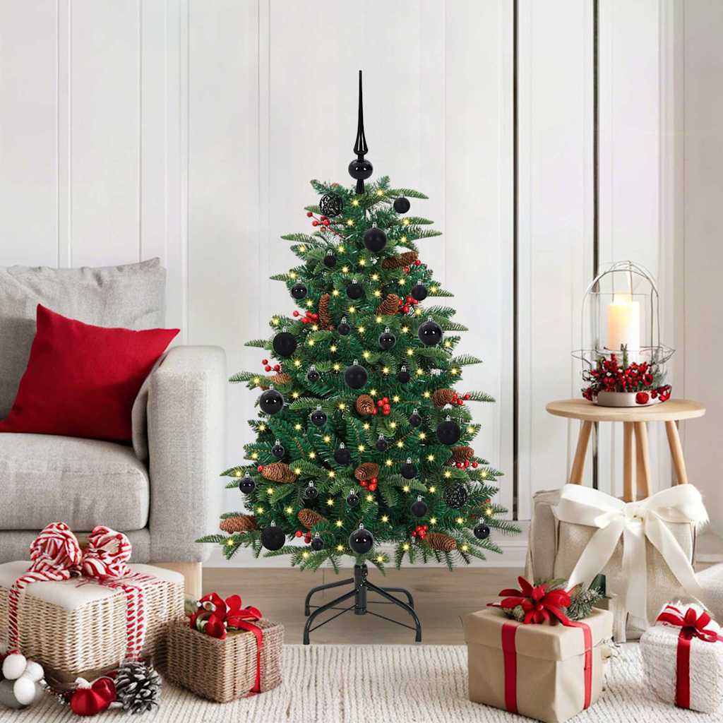 Albero Di Natale Artificiale Con 150 Led Verde 120 cm