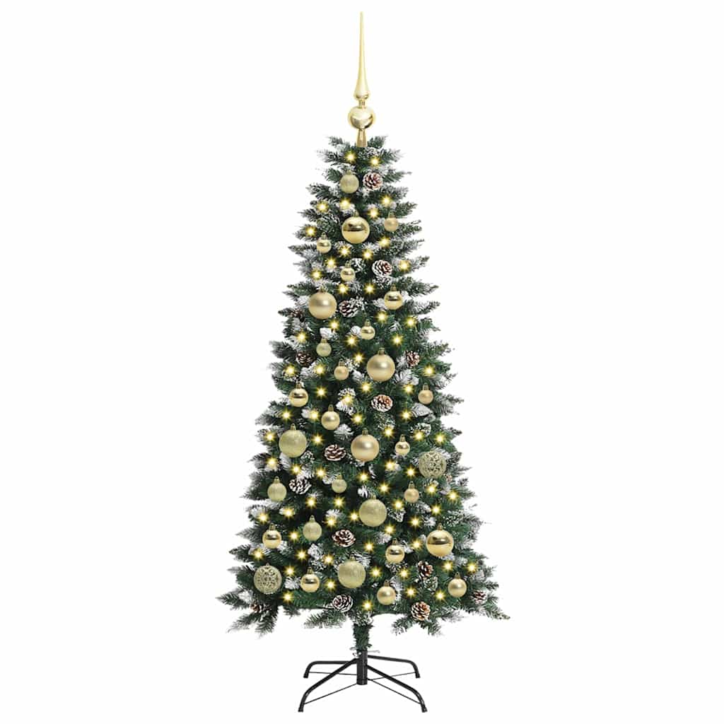 Albero Di Natale Artificiale Con 150 Led Verde 120 cm - Image 3