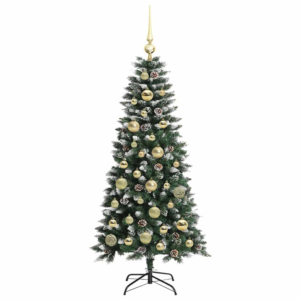 Albero Di Natale Artificiale Con 150 Led Verde 120 cm - Image 4