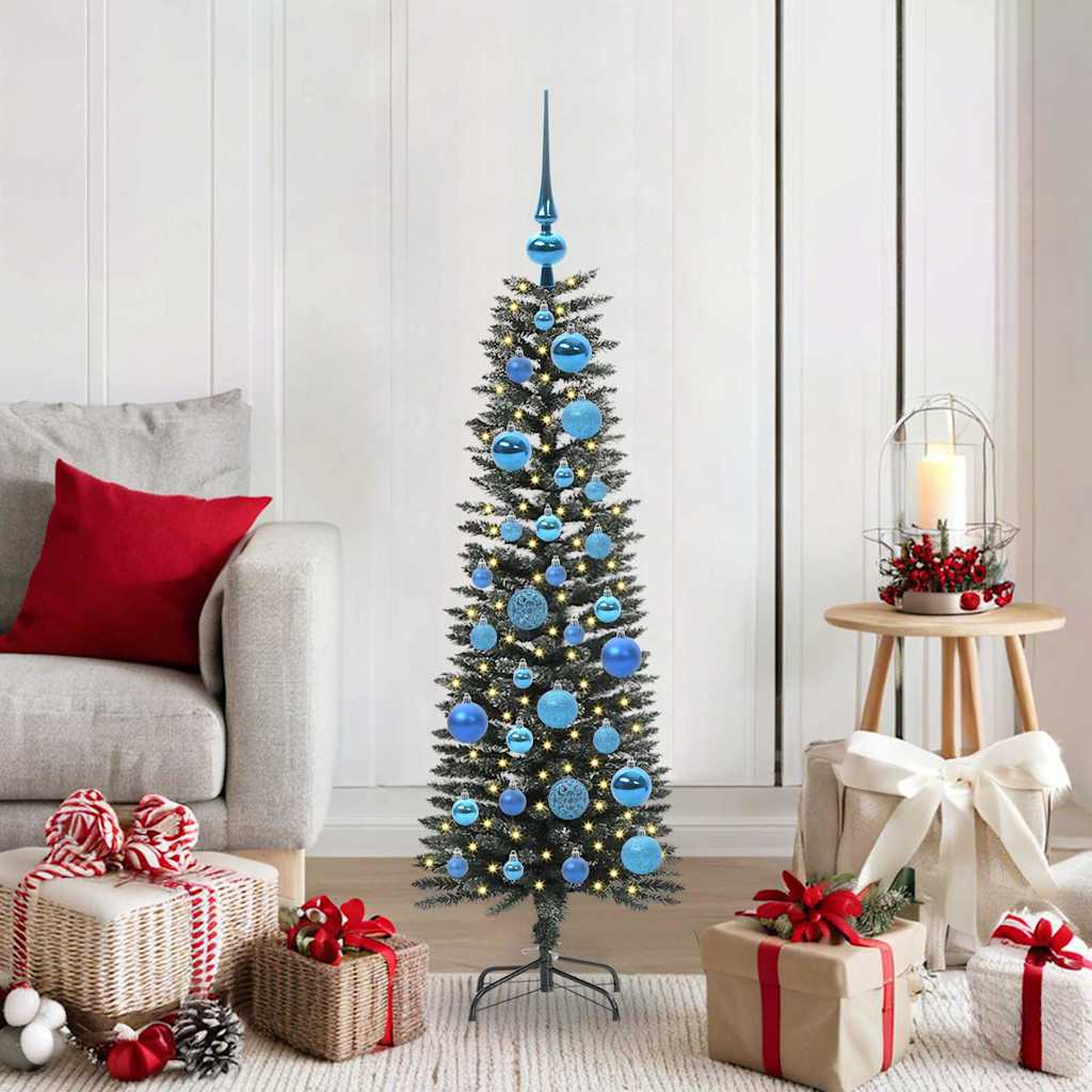 Albero Di Natale Artificiale Con 150 Led Verde 120 cm