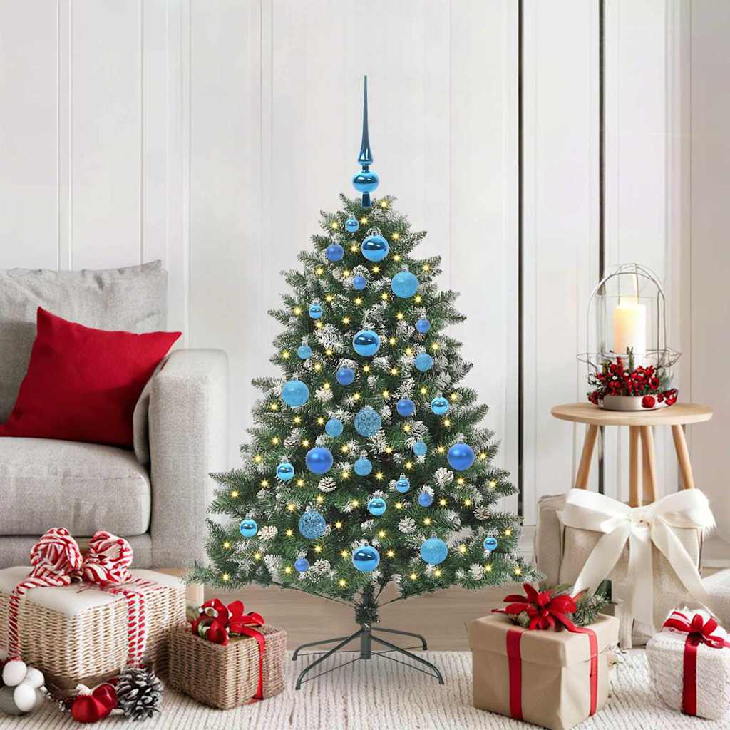 Albero Di Natale Artificiale Con 150 Led Verde 120 cm