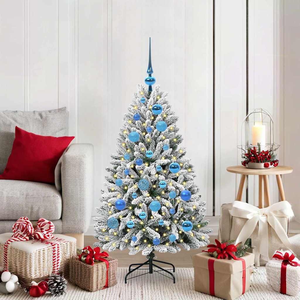 Albero Di Natale Artificiale Con 150 Led Verde E Bianco 120 cm