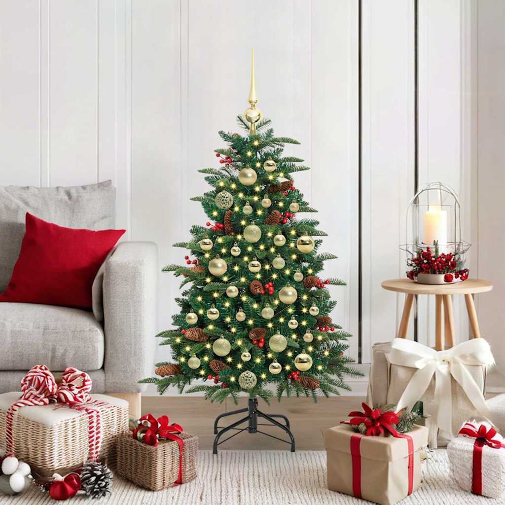 Albero Di Natale Artificiale Con 150 Led Verde 120 cm