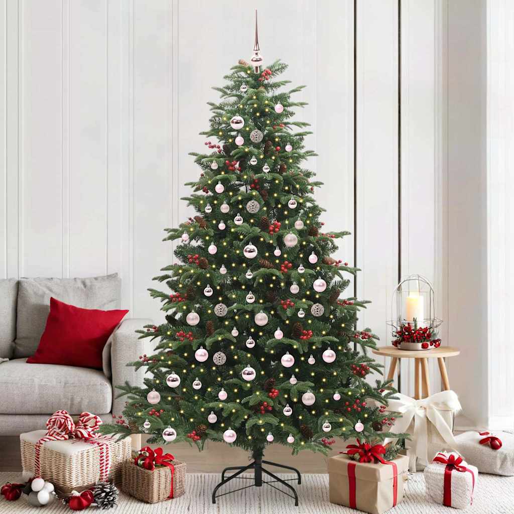 Albero Di Natale Artificiale Con 300 Led Verde 210 cm