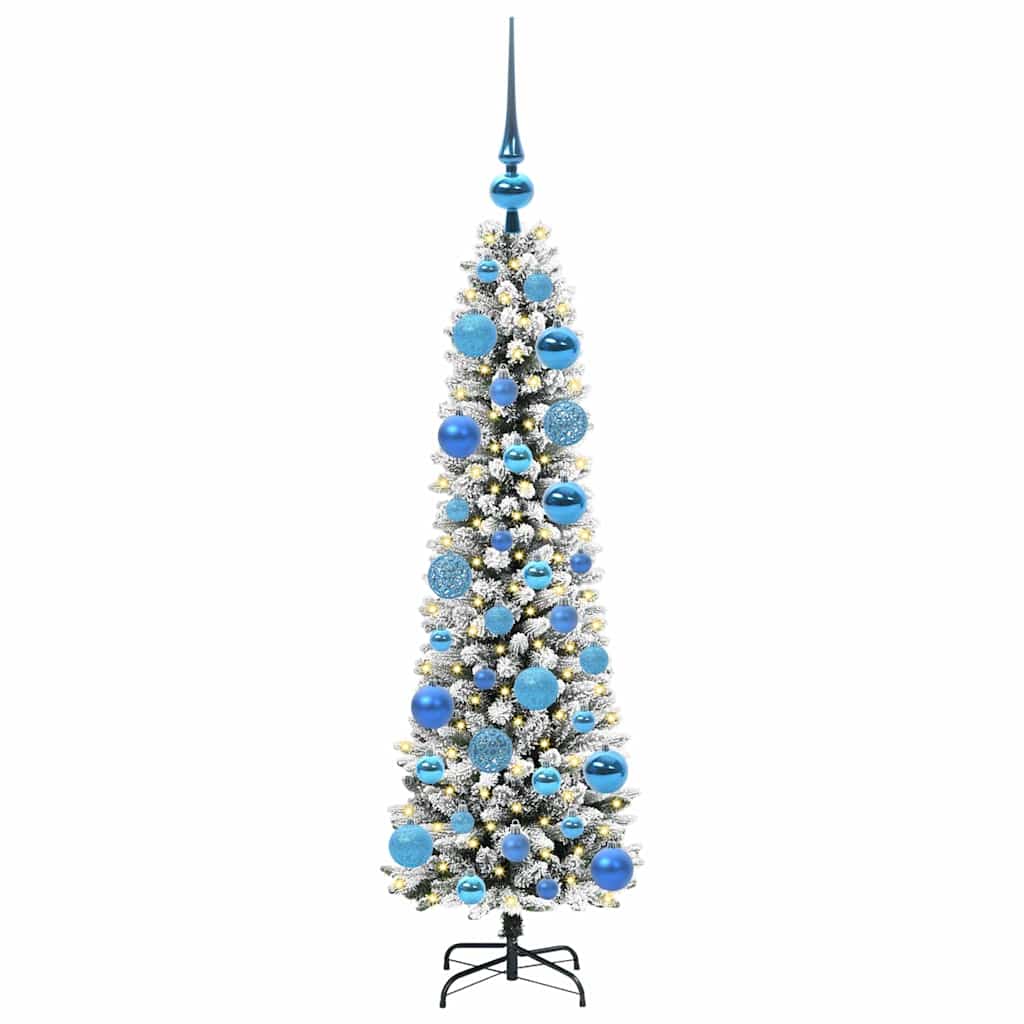 Albero Di Natale Artificiale Con 150 Led Verde E Bianco 120 cm - Image 3