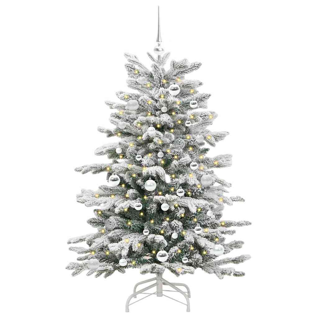 Albero Di Natale Artificiale Con Rami Pieghevoli Bianco 150 cm - Image 3