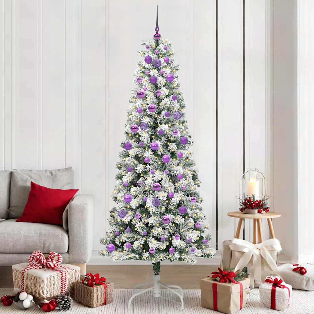 Albero Di Natale Artificiale Con Rami Pieghevoli 210 cm