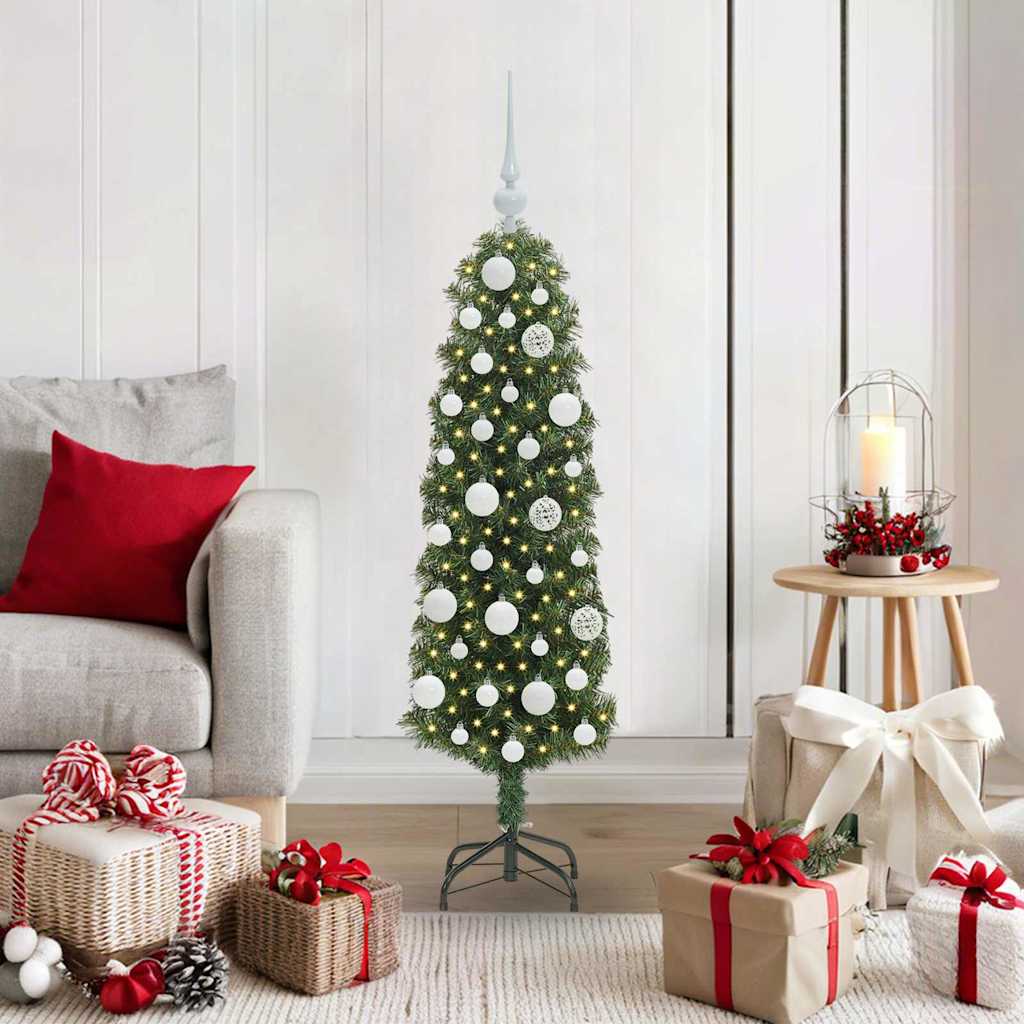 Albero Di Natale Artificiale Con 150 Led Verde 120 cm