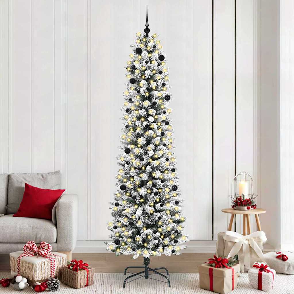 Albero Di Natale Artificiale Con 300 Led Verde E Bianco 240 cm