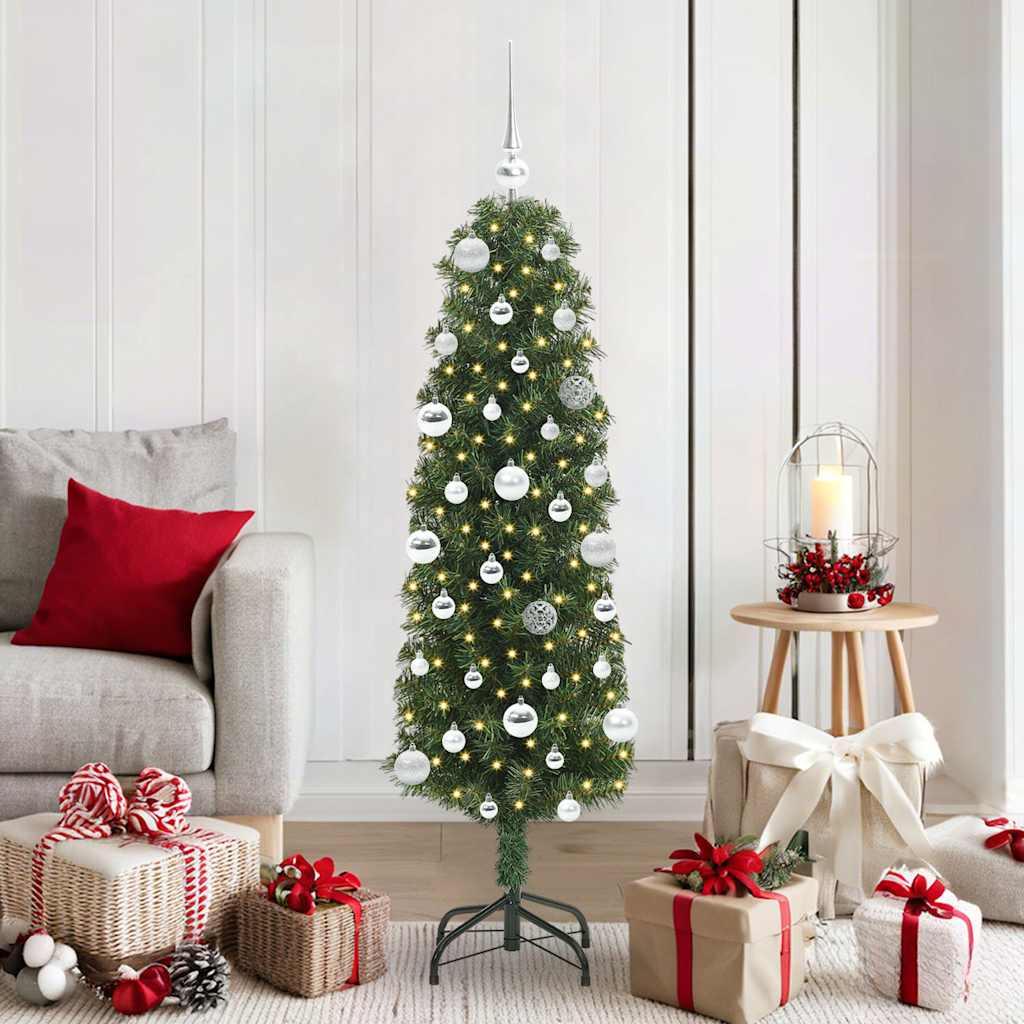Albero Di Natale Artificiale Con 150 Led Verde 150 cm