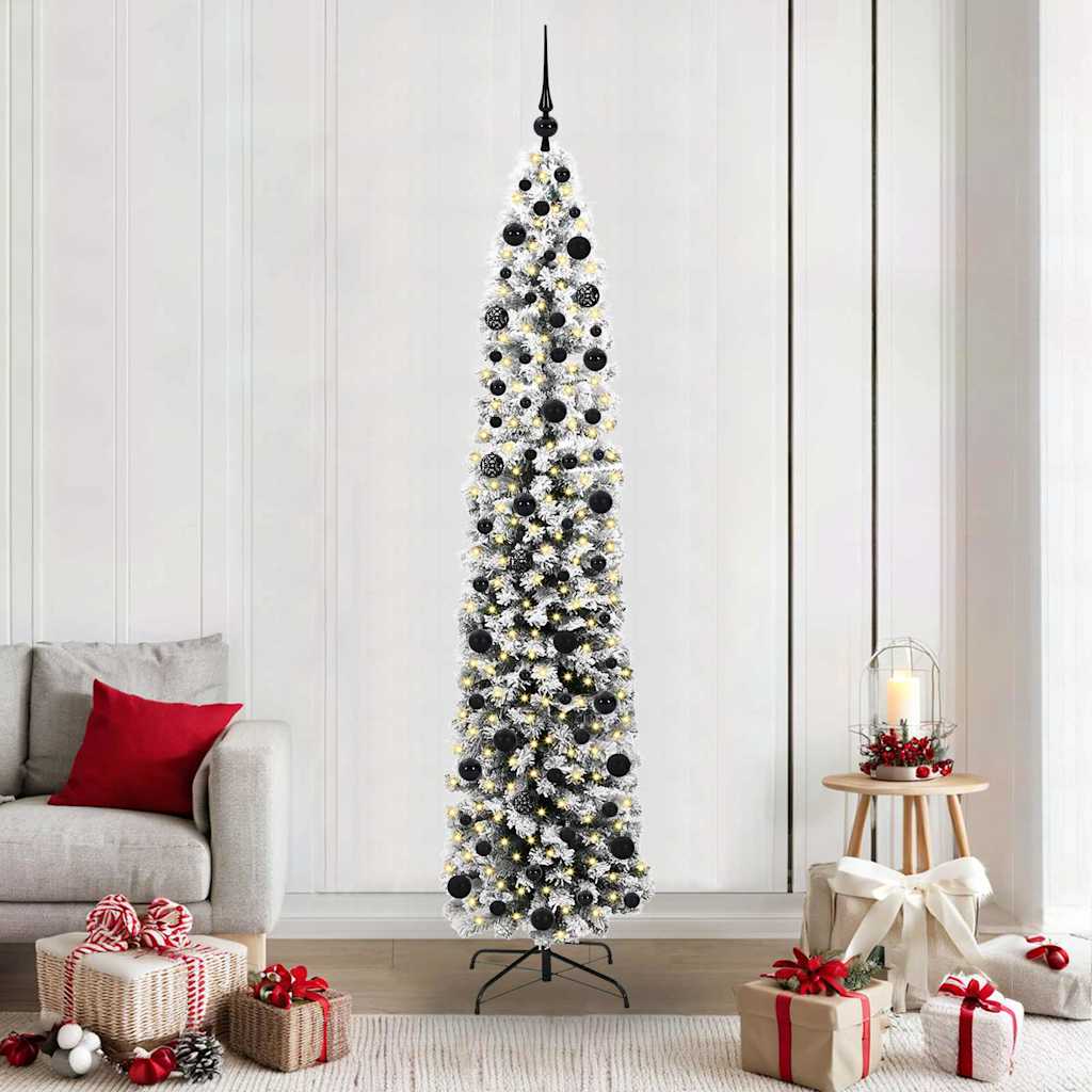 Albero Di Natale Artificiale Con 300 Led Verde 210 cm