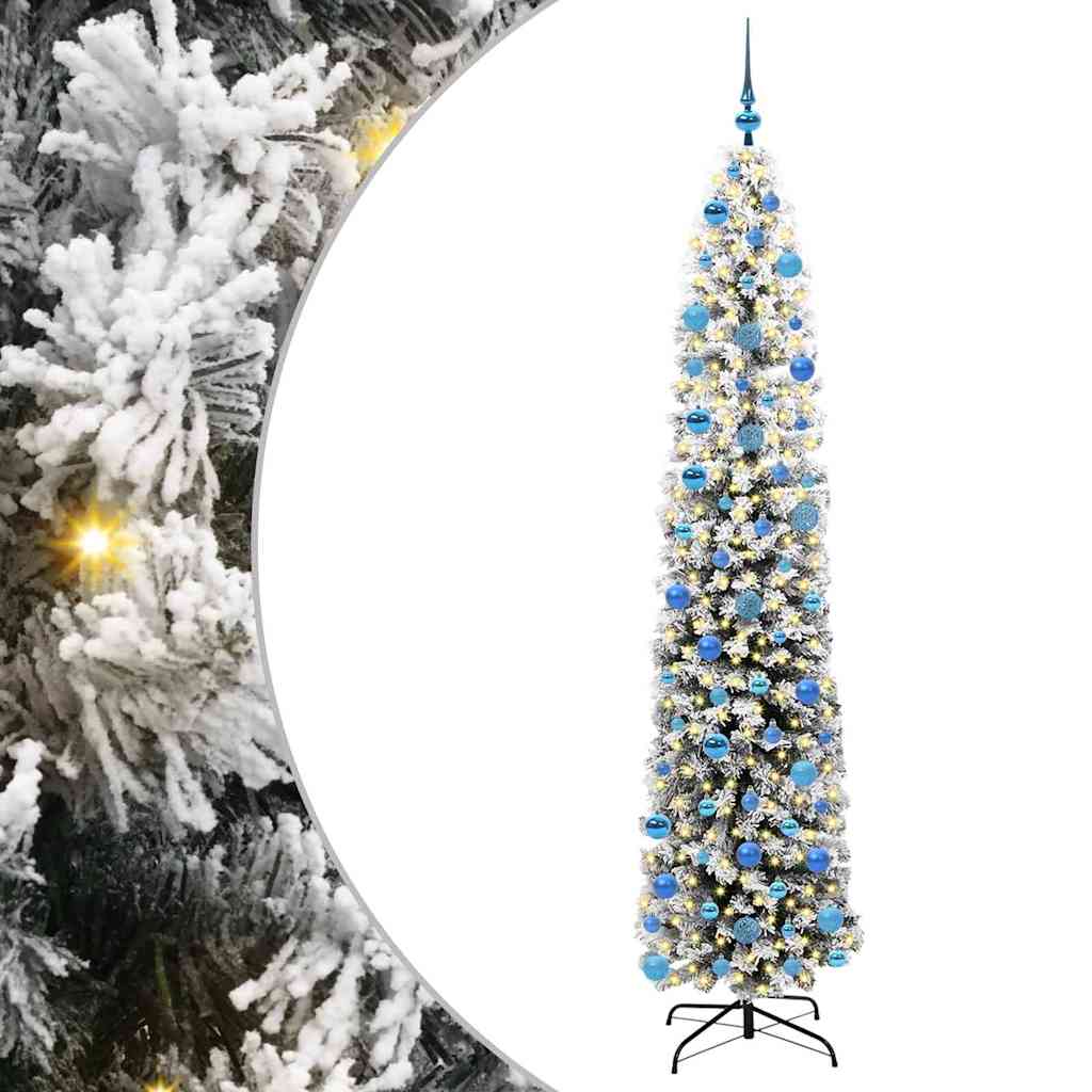 Albero Di Natale Artificiale Con 300 Led Verde 240 cm