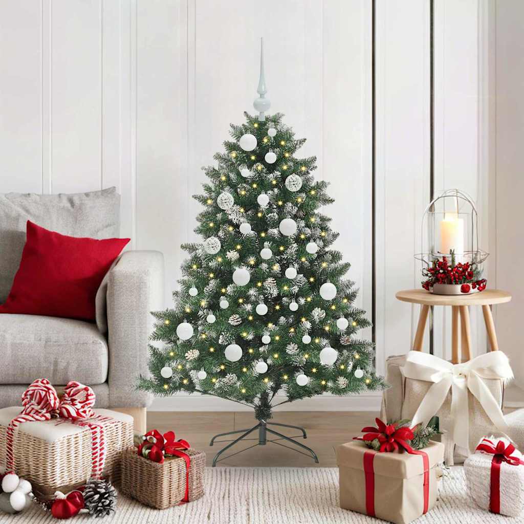Albero Di Natale Artificiale Con 150 Led Verde 120 cm