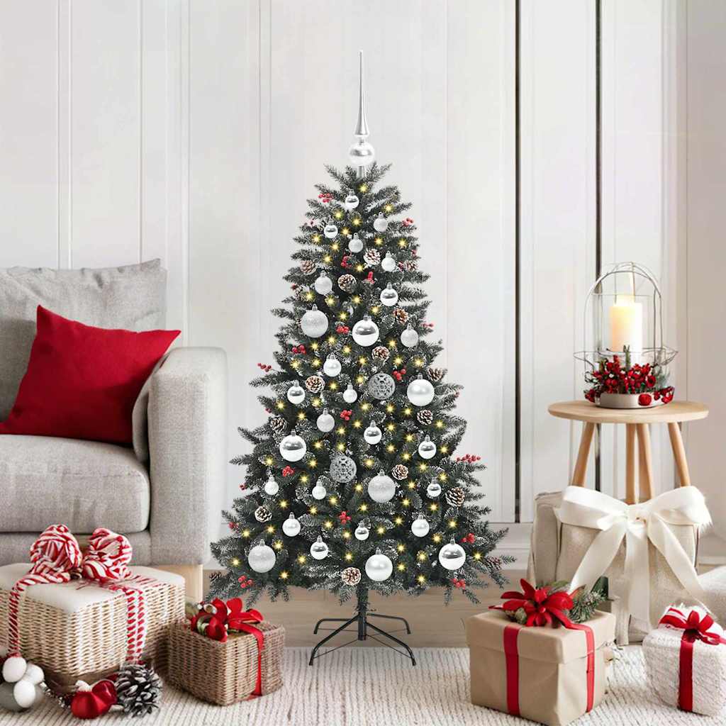 Albero Di Natale Artificiale Con 150 Led Verde 120 cm