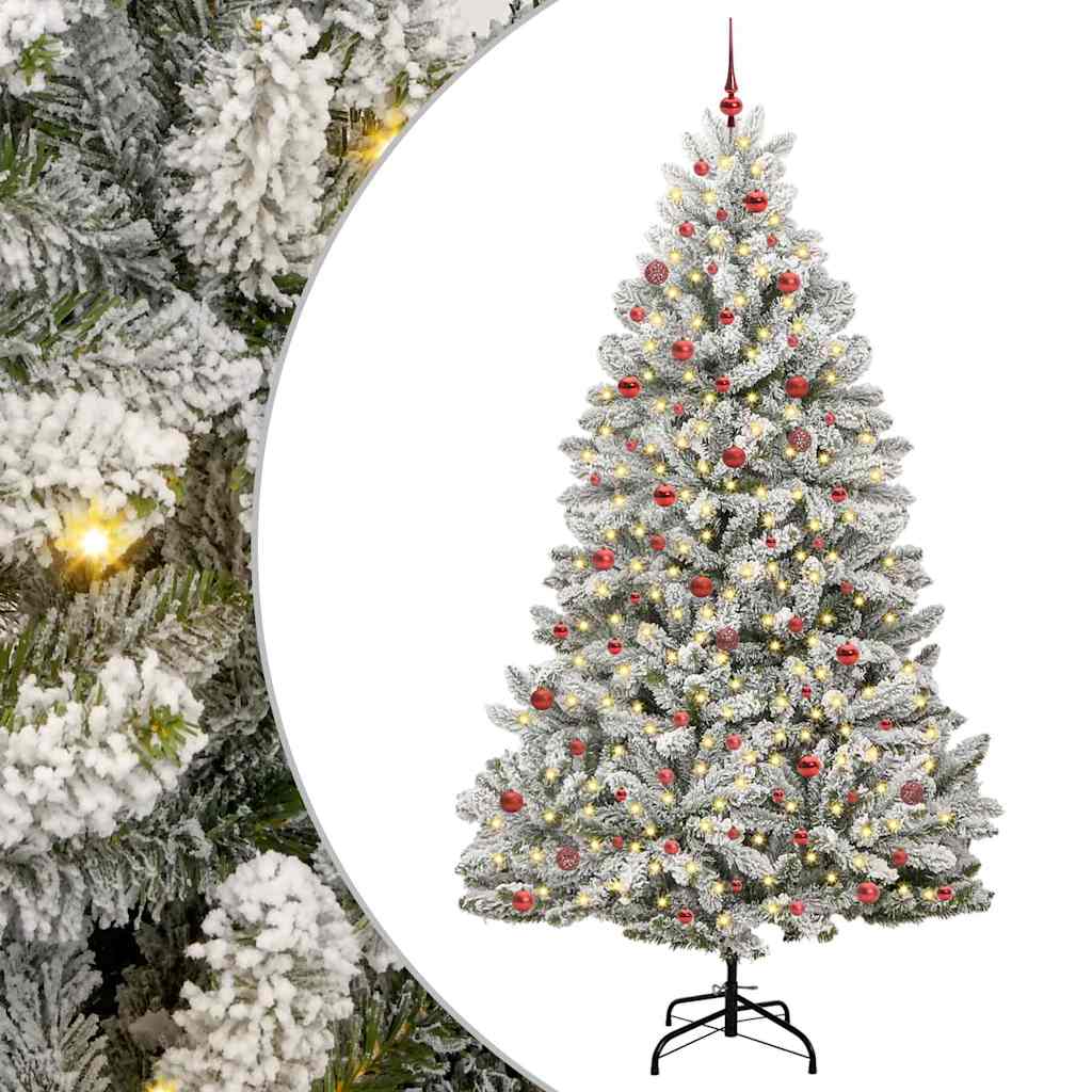 Albero Di Natale Artificiale Con 300 Led Verde E Bianco 270 cm
